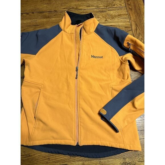 Marmot Jacket Mens Size L Orange Light Weight Windbreaker Zip Up Light - Picture 1 of 7